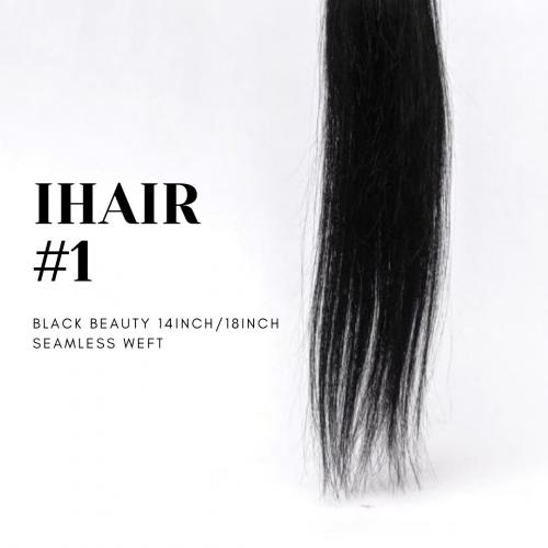 IHAIR #1 Black Beauty 14 Inch Seamless Weft SNH027