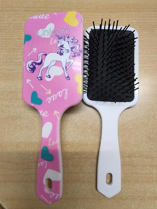 Unicorn Padded Paddle Brush PINK