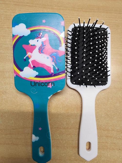 Unicorn Padded Paddle Brush BLUE