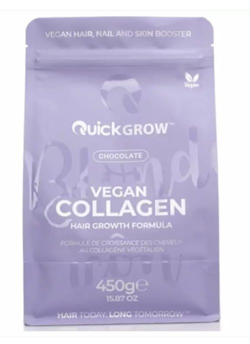 QUICK GROW VEGAN Collagen Hair Growth Formula CHOCOLATE 450g